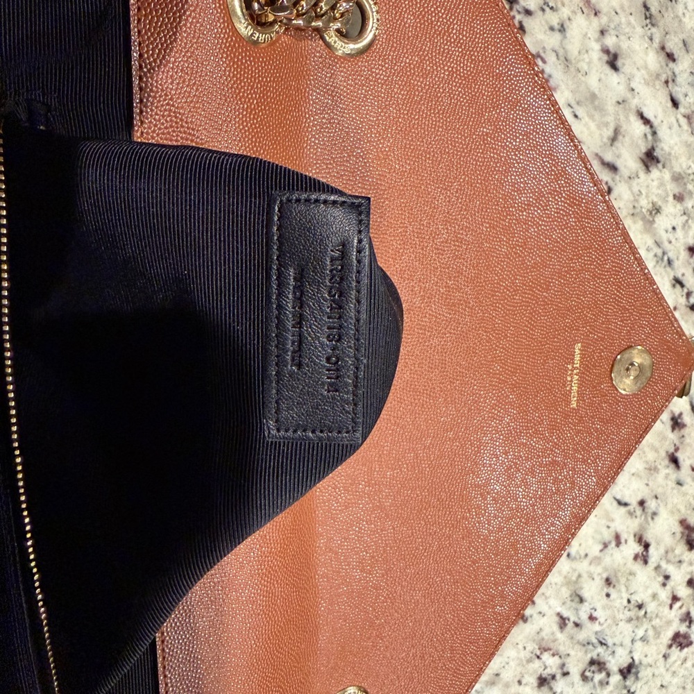 Saint Laurent Tan Leather large envelope Handbag - Picture 8 of 9